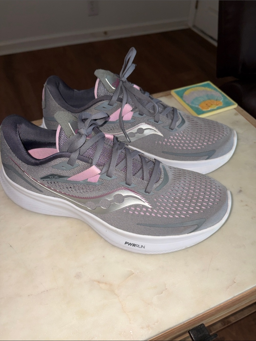 Saucony Women's Gray and Pink Running Sneakers
